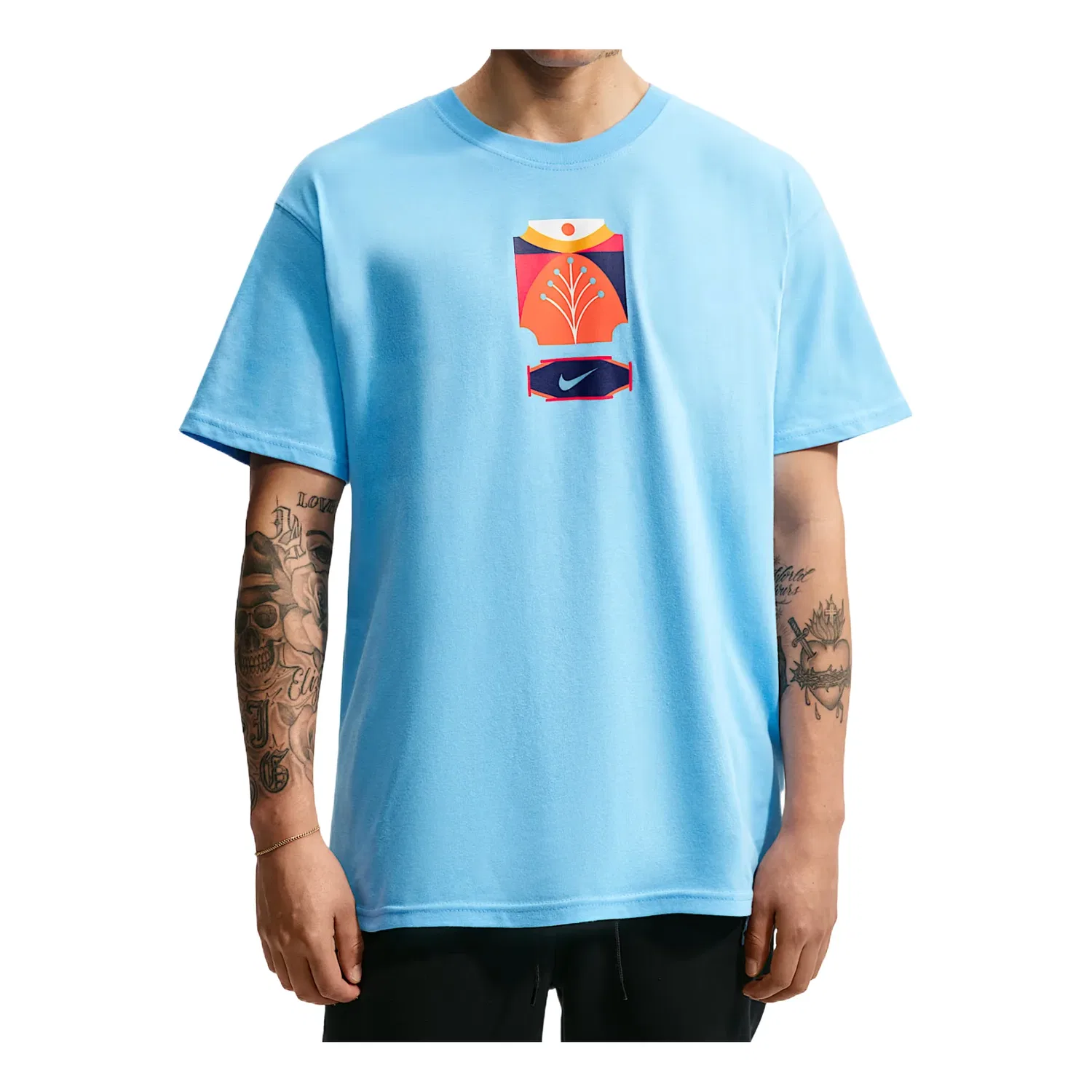 Мужская футболка с принтом Nike Sportswear Football Blue, синий