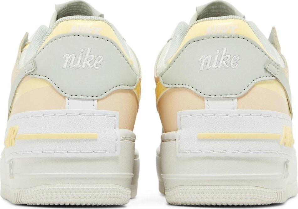 Кроссовки Nike Wmns Air Force 1 Shadow 'Pearl White Citron Tint', кремовый (Размер 37.5 RU) — фото 4
