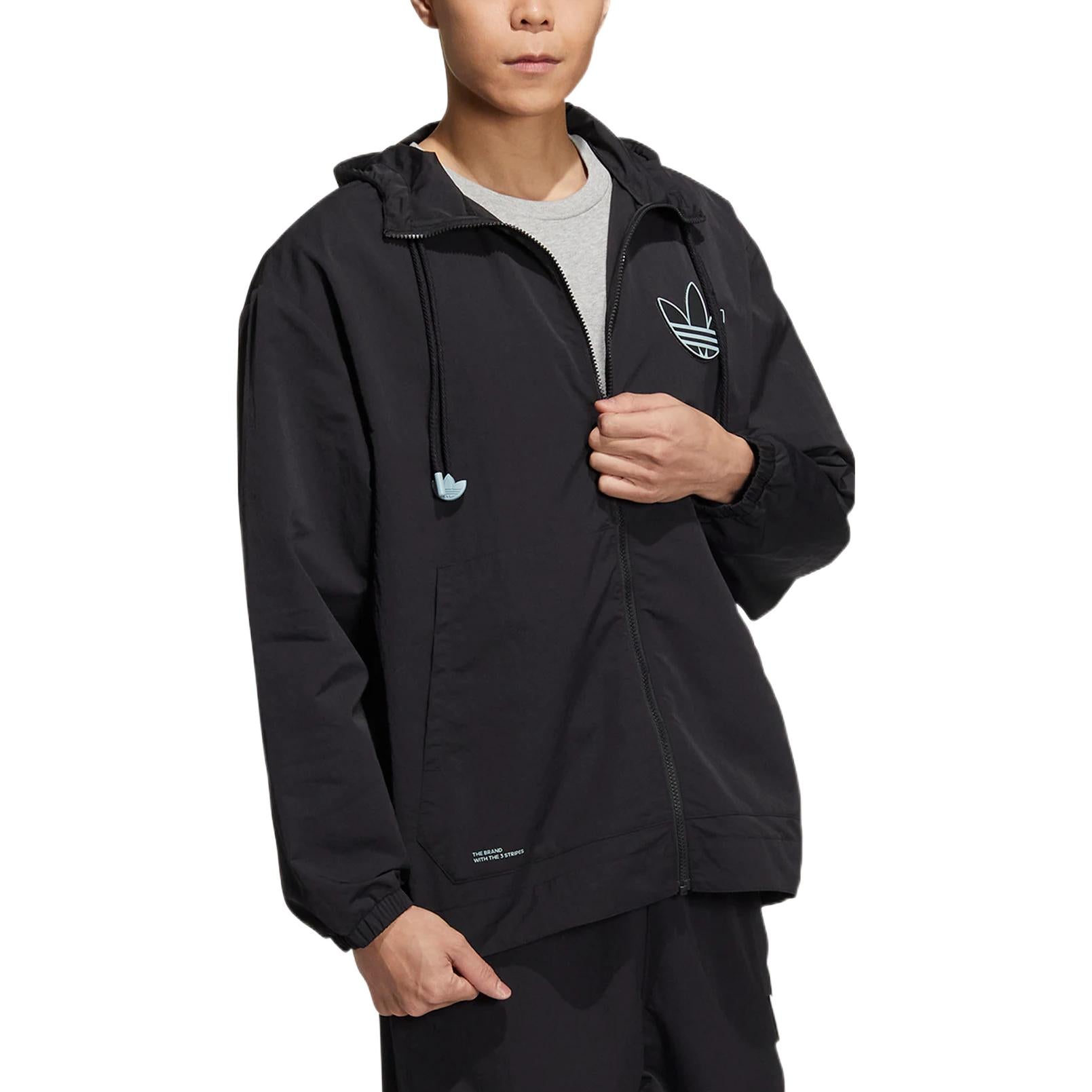 Куртка adidas originals FW22 Adicolor Wb Logo HS2018, черный — фото 4