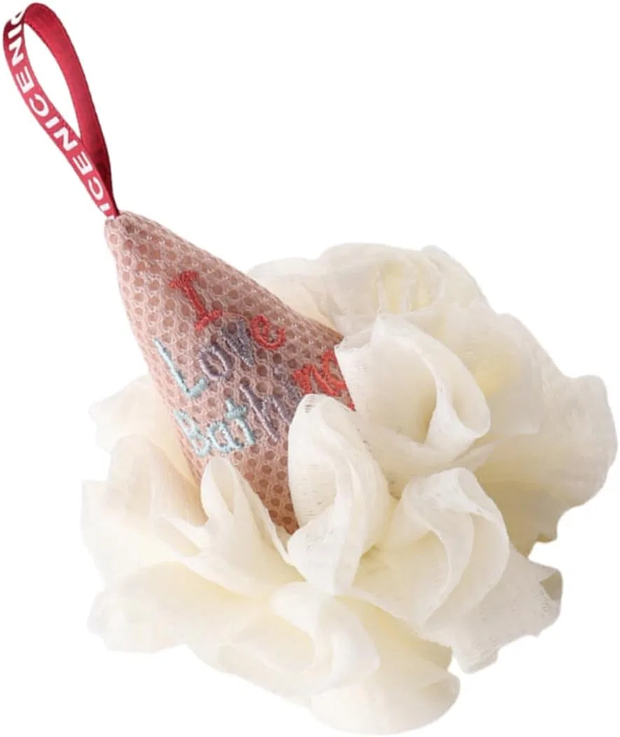 Мочалка для душа Ice Cream Shaped, VALICLUD, 12x13x5 см, Белый