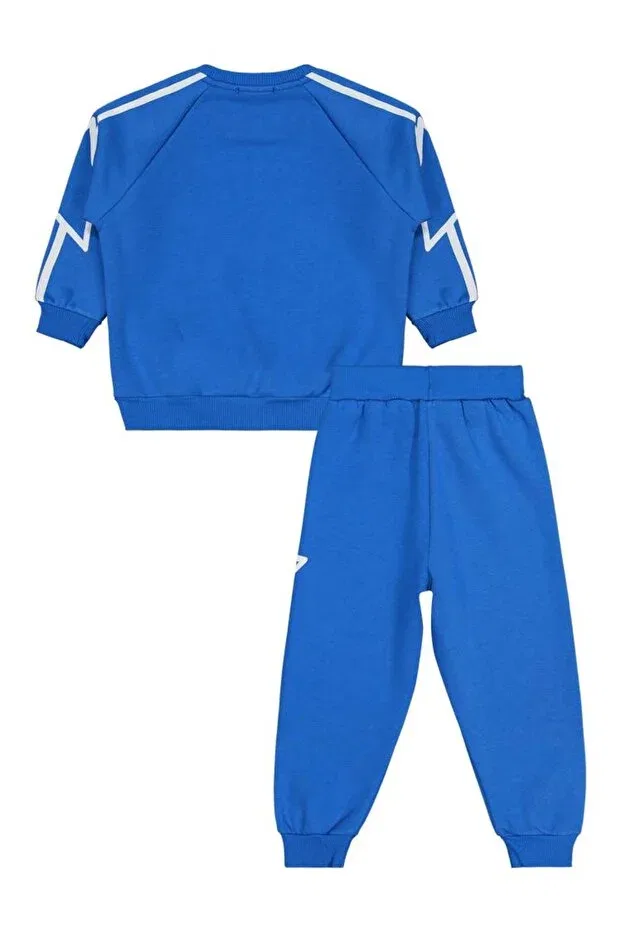 Детский спортивный комплект для мальчиков с принтом New York Yıldız Printed, Civil Boys, Saks Blue — фото 3