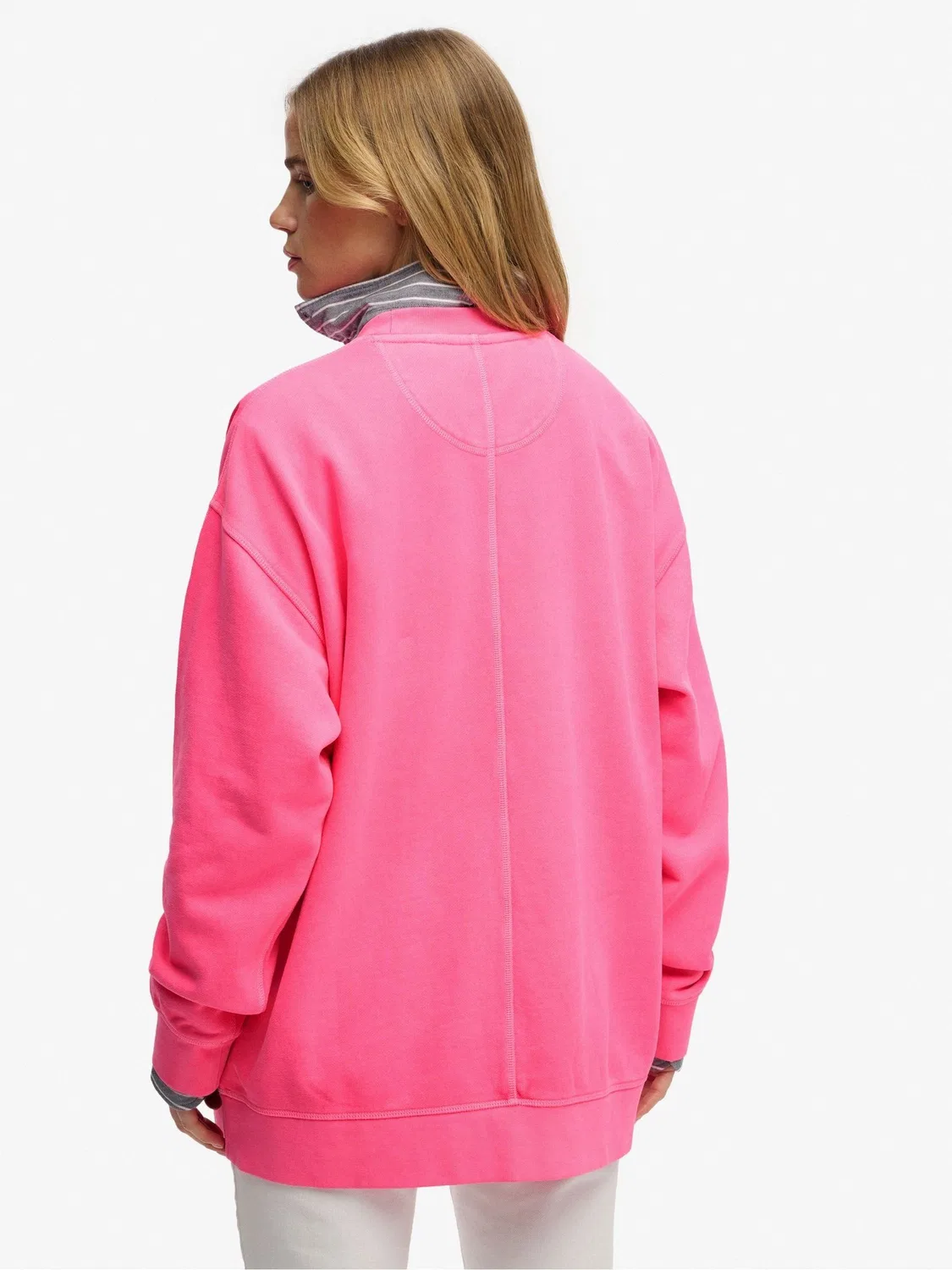 Свитшот с круглым вырезом Studios Relaxed Superdry, розовый — фото 2