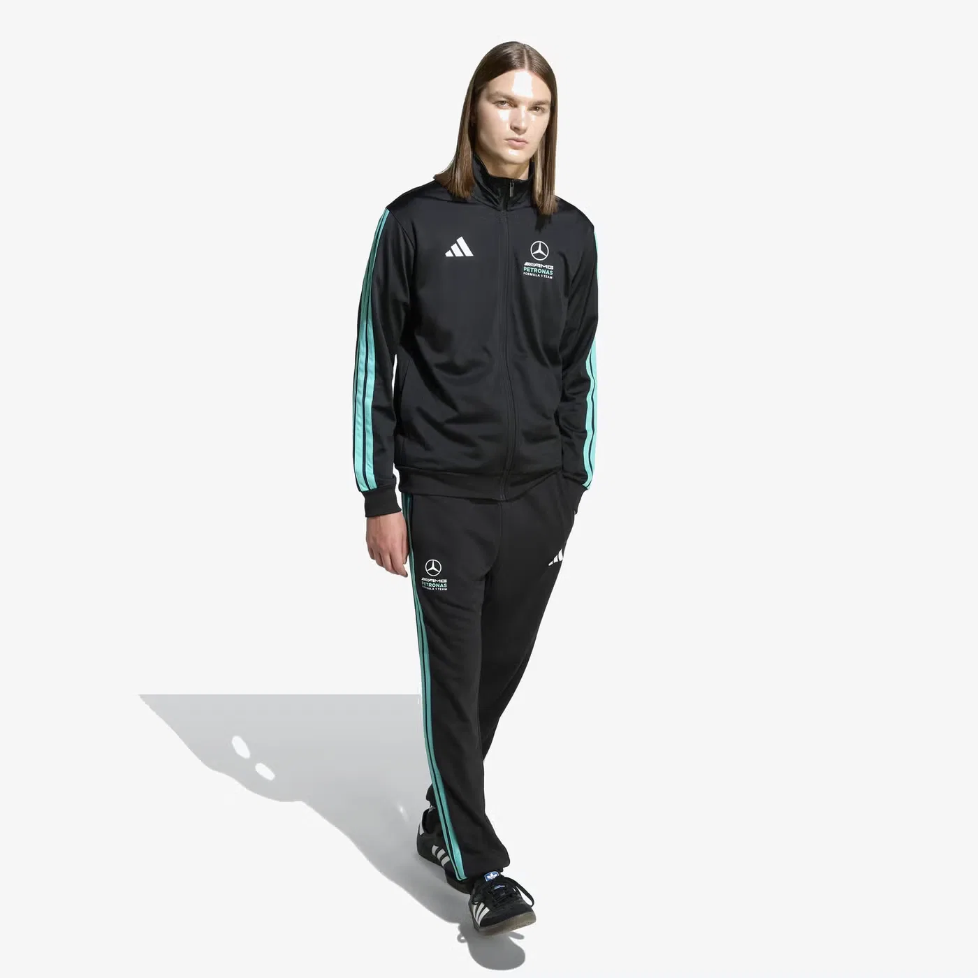 Штаны-джоггеры Mercedes-AMG Petronas Formula 1 Team DNA Adidas, черный — фото 4