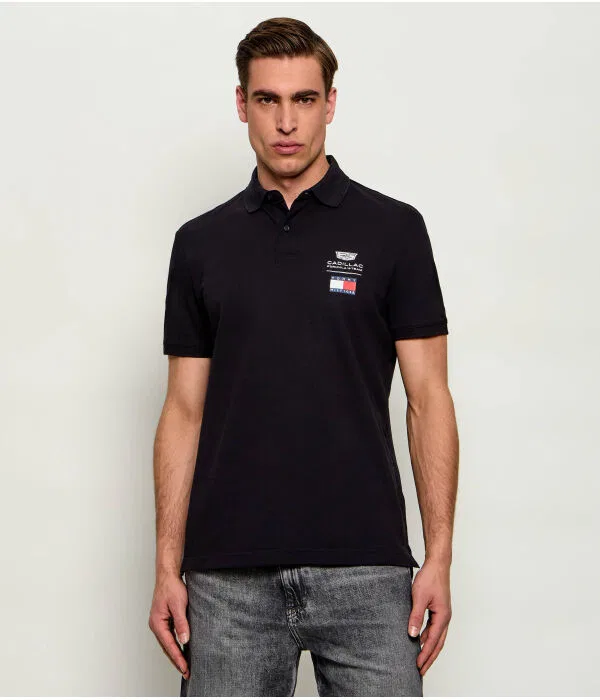 Мужское поло Tommy Hilfiger x Cadillac Formula 1 Team, черный