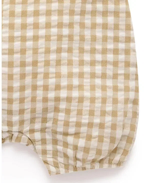 Детский комбинезон с принтом Purebaby, Burrito Gingham — фото 4