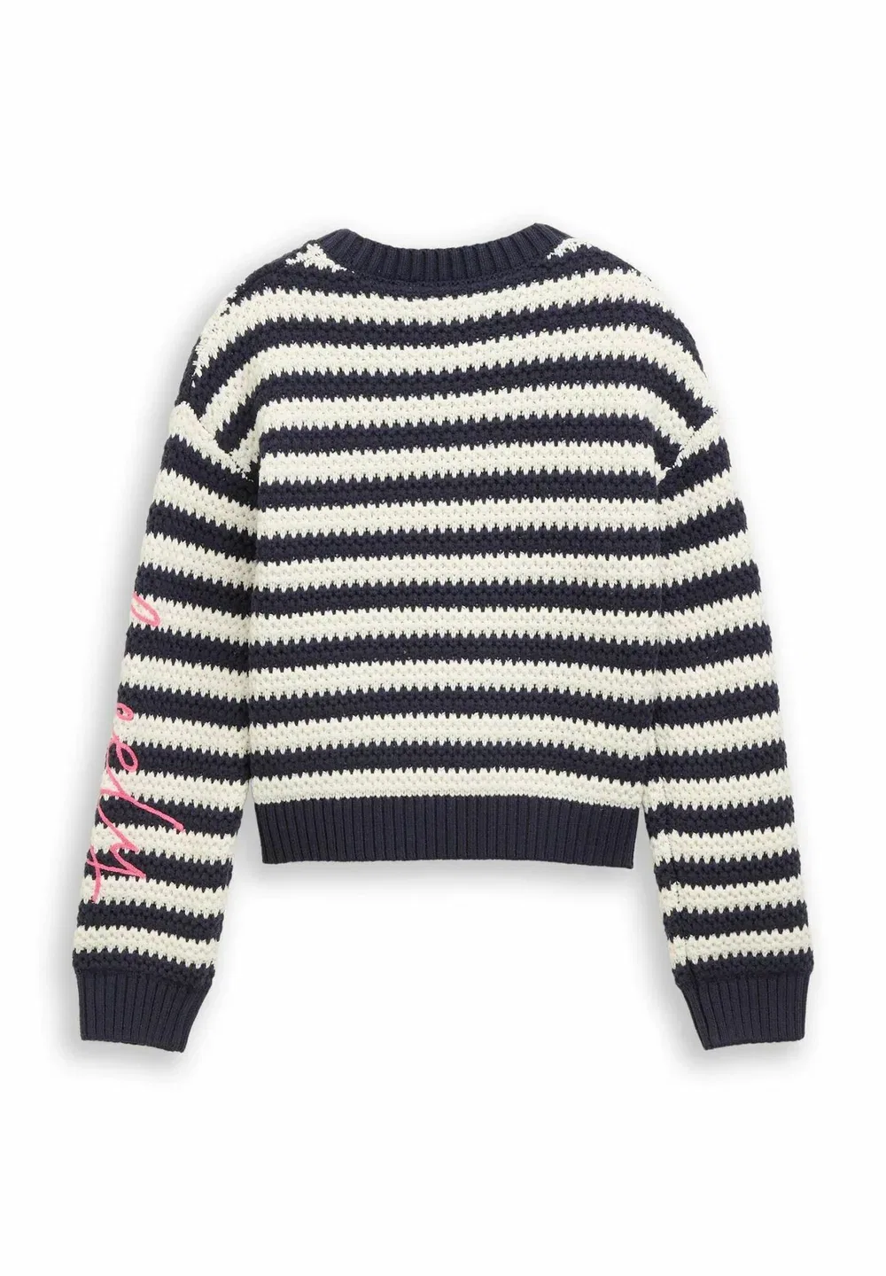 Пуловер и Strickjacken Strickpullover mit Streifenmuster - джемпер Tom Tailor, Navy Offwhite Stripe Pink — фото 2