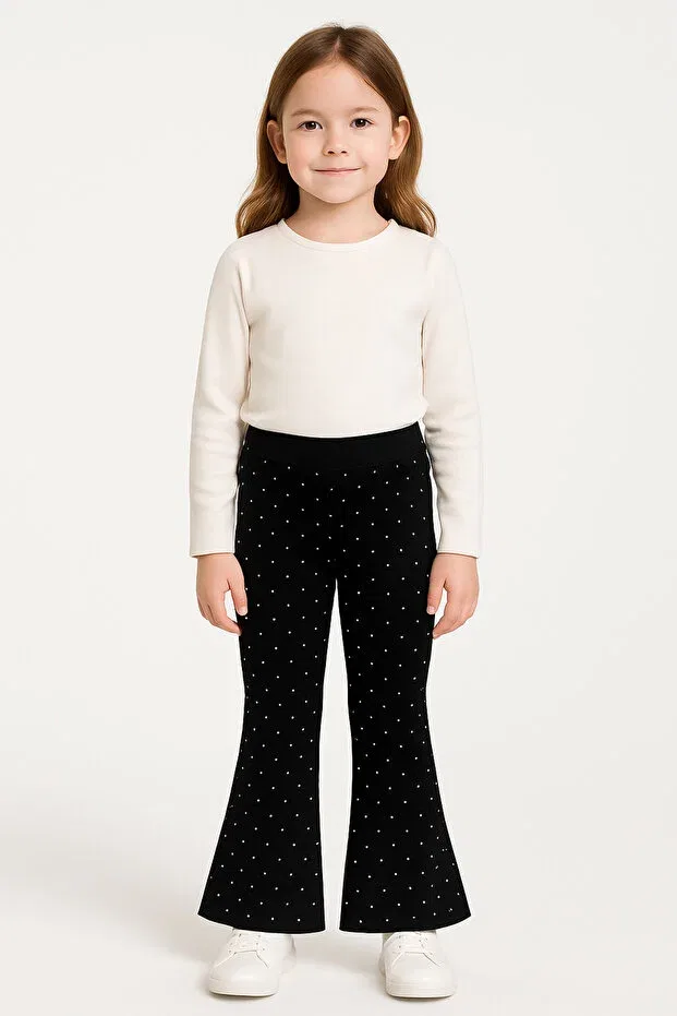 Детские леггинсы для девочек хлопковые Mini Kanka, Black