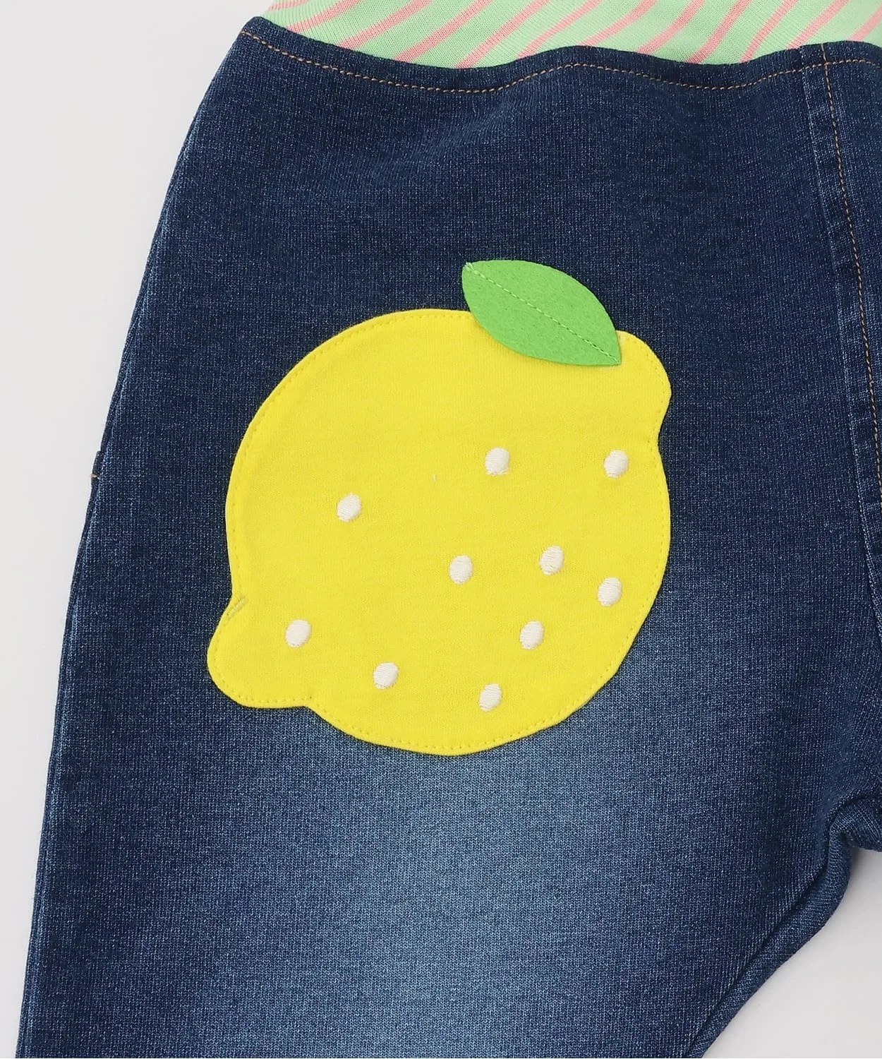 Детские джинсовые брюки с принтом цитруса, модель Citrus Knit, baby cheer, Navy — фото 4