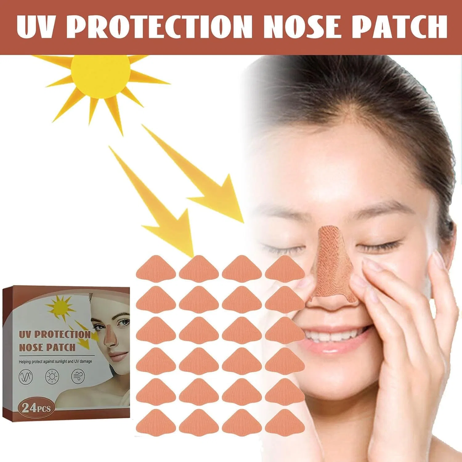 Солнцезащитные патчи для носа, SPF 30, 48 шт Generic — фото 2