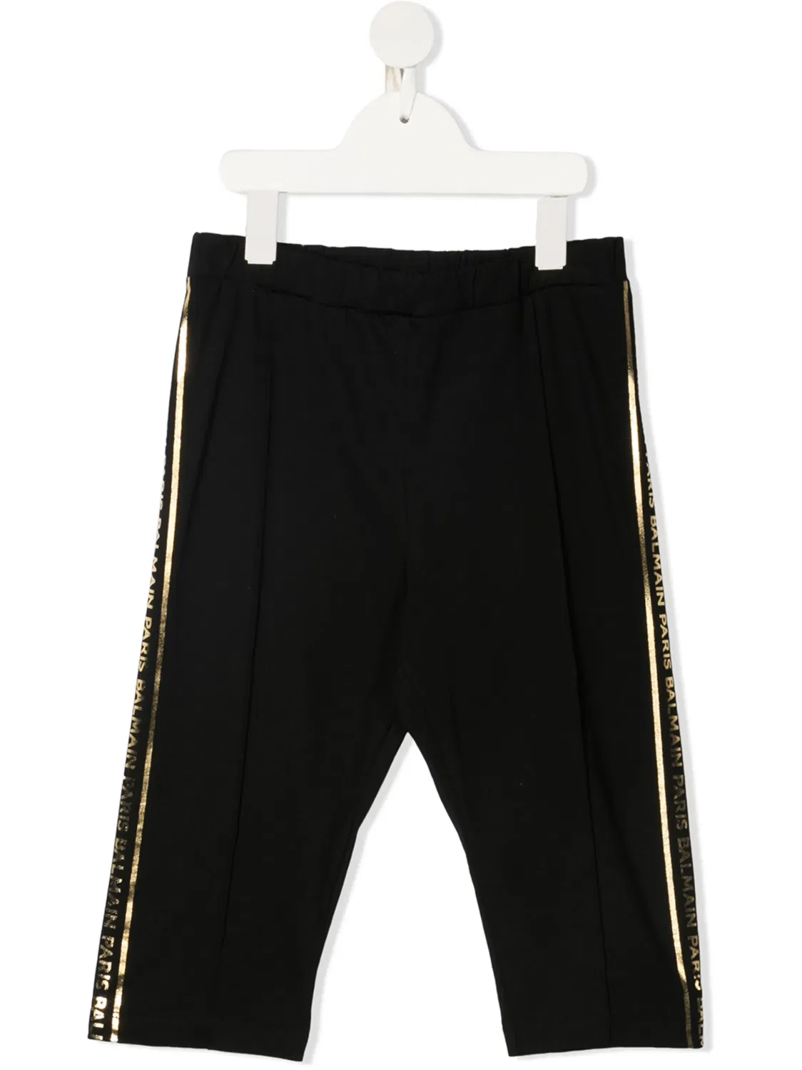 Шорты TEEN с боковыми полосками Balmain, черный