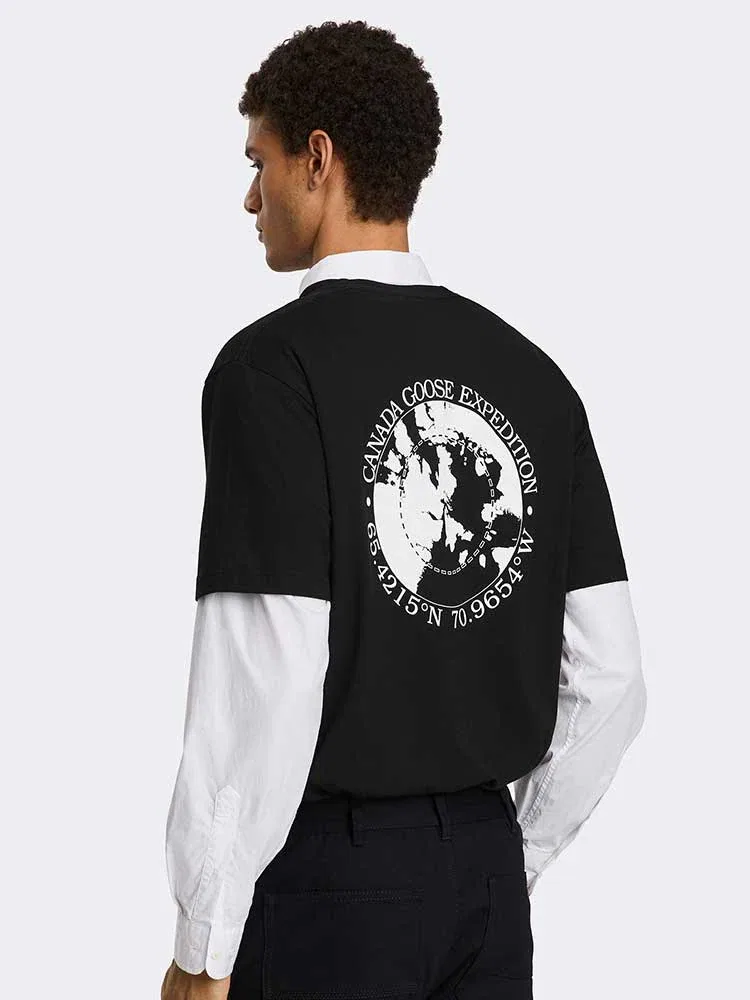 Футболка с коротким рукавом, хлопковая, NovoTM CANADA GOOSE, Black