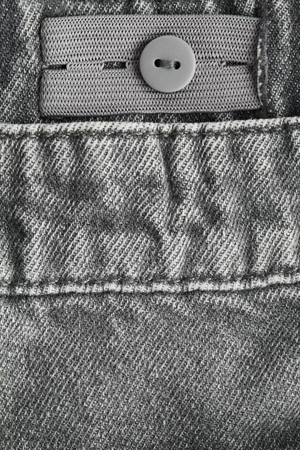 Свободные джинсы H&M, Washed Grey — фото 3