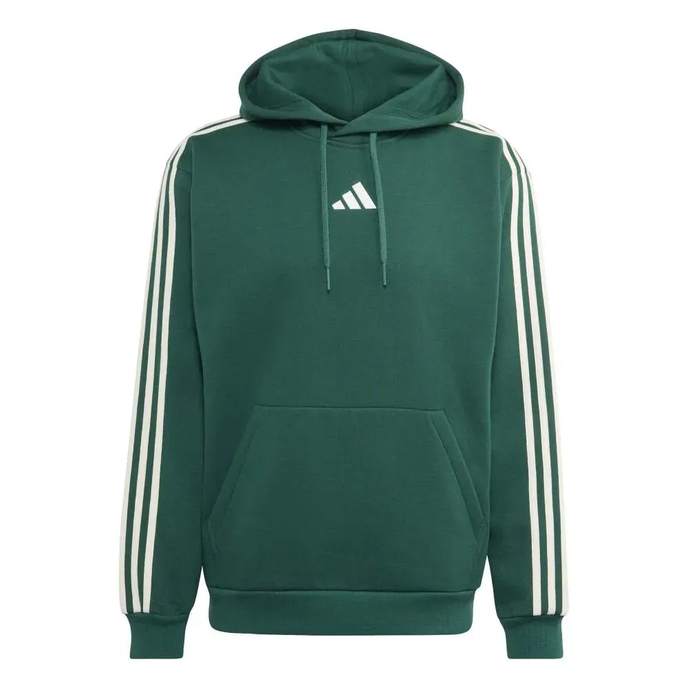 Мужской свитшот-худи с флисом 3 Stripes Fleece Adidas, Green — фото 3