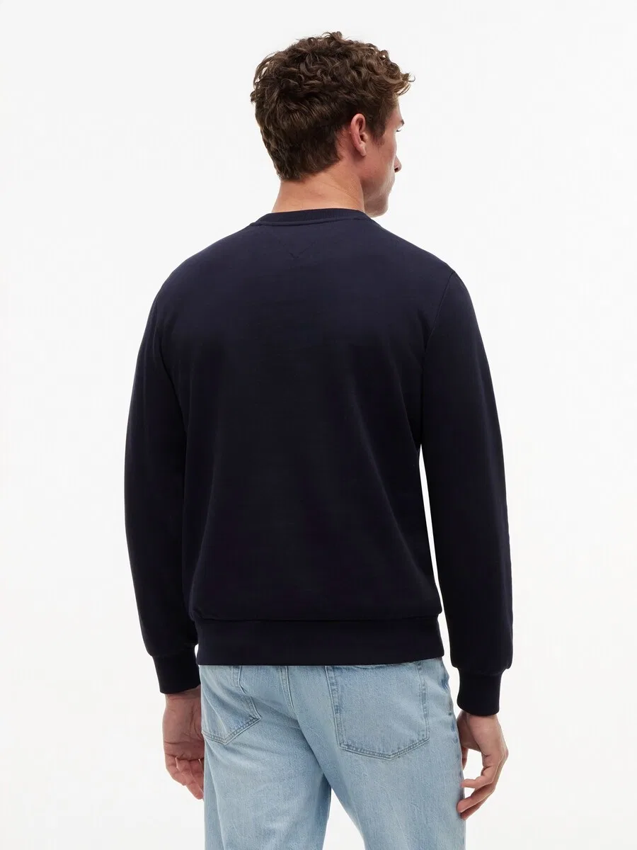 Толстовка TOMMY HILFIGER 'Logo Graphic French' темно-синего цвета — фото 3