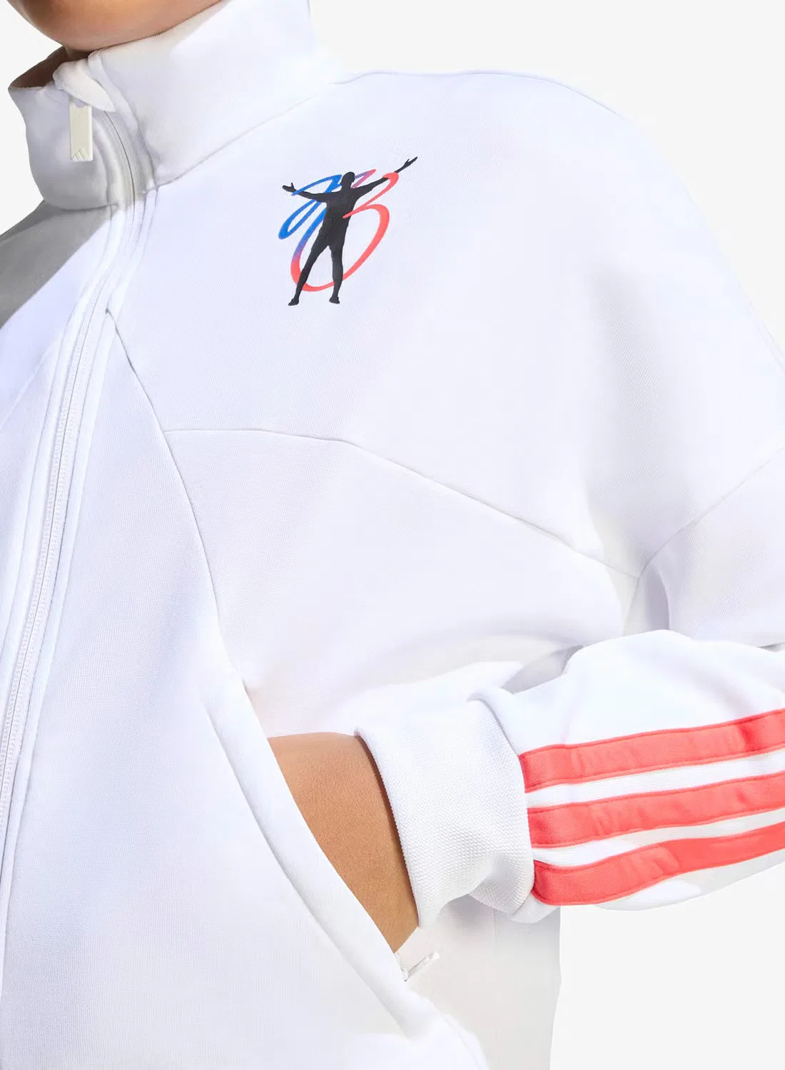 Куртка спортивная с длинным рукавом Youth Jude Bellingham Adidas, белая — фото 3