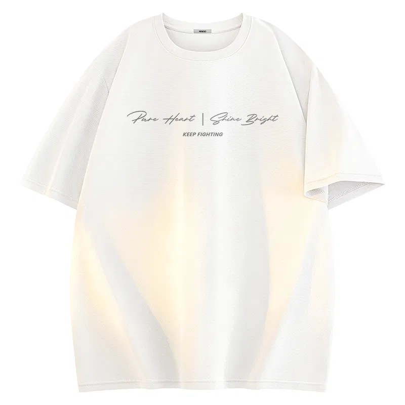 Детская футболка с принтом MINISO, Цвет Ice Silk Quick Dry Sun Protection Dark Gray (Heart at Peace) — фото 4