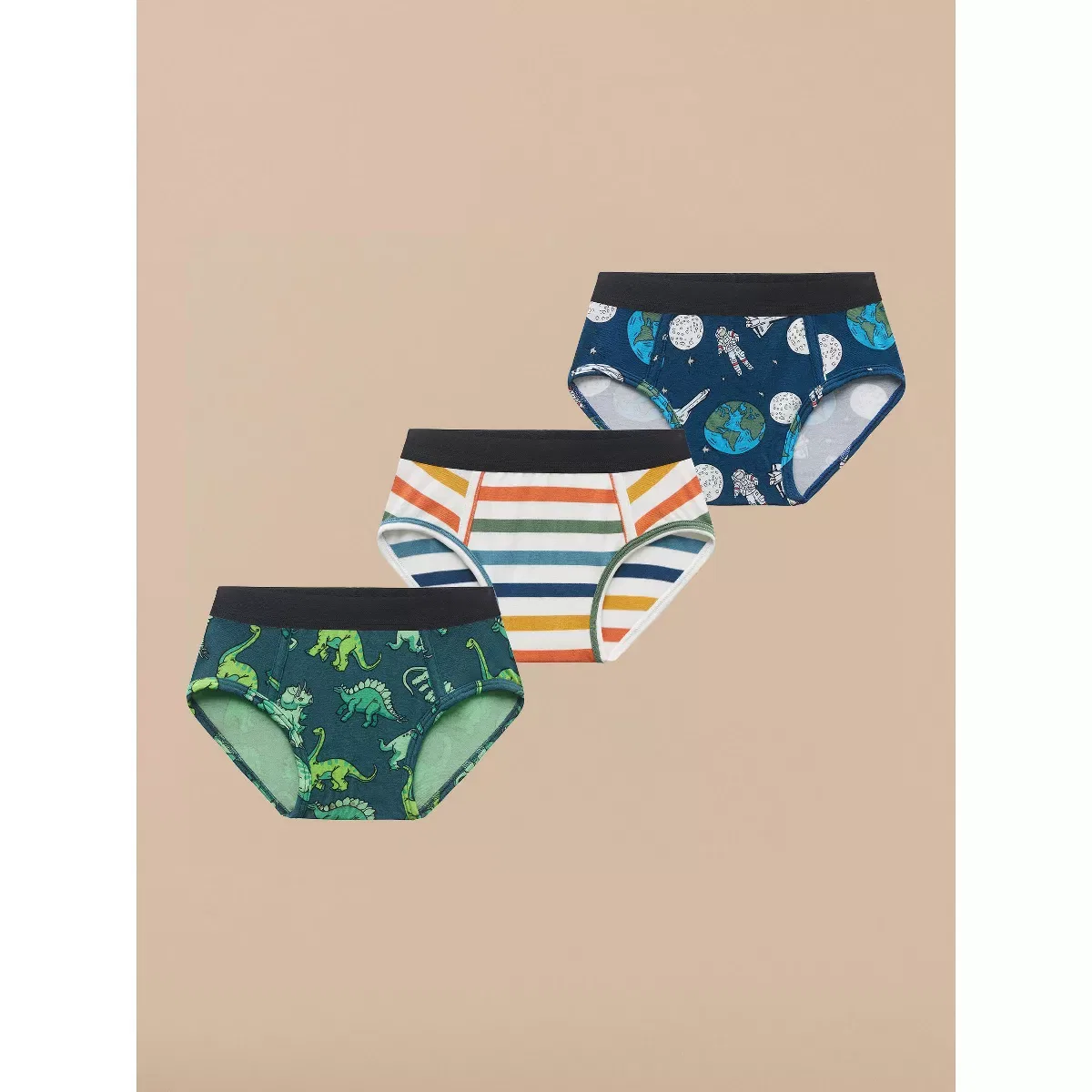 Детские трусы для мальчиков 3-пак с принтом George to the Moon Pack MeUndies, George To The Moon Pack