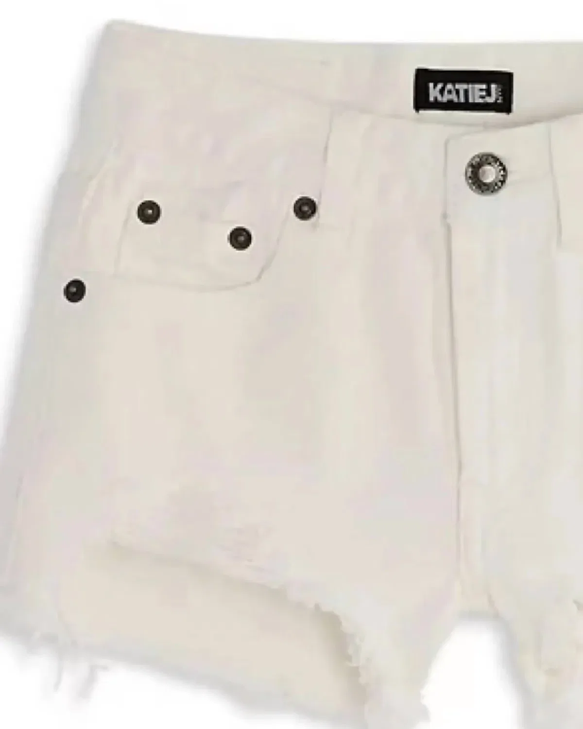 Детские шорты для девочек с завышенной талией Malibu Short KatieJnyc, White — фото 2