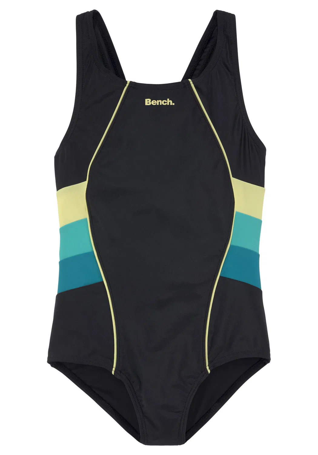 Детский купальник с контрастным дизайном Bench, Цвет: Schwarz Turkis Gelb