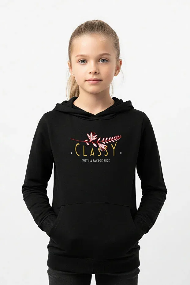 Детский комплект свитшотов с капюшоном с принтом Ya Ko Kids, Navy-Black-Smoked — фото 3
