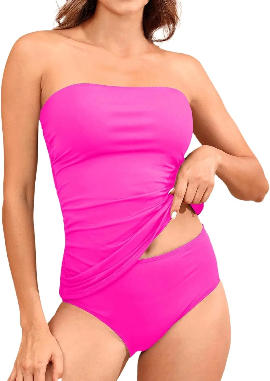 Женский бикини-сет с регулируемыми бретелями Generic, Hot Pink
