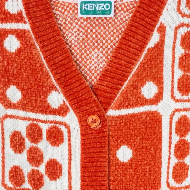 Детский свитер с принтом KENZO, Dark Orange — фото 4