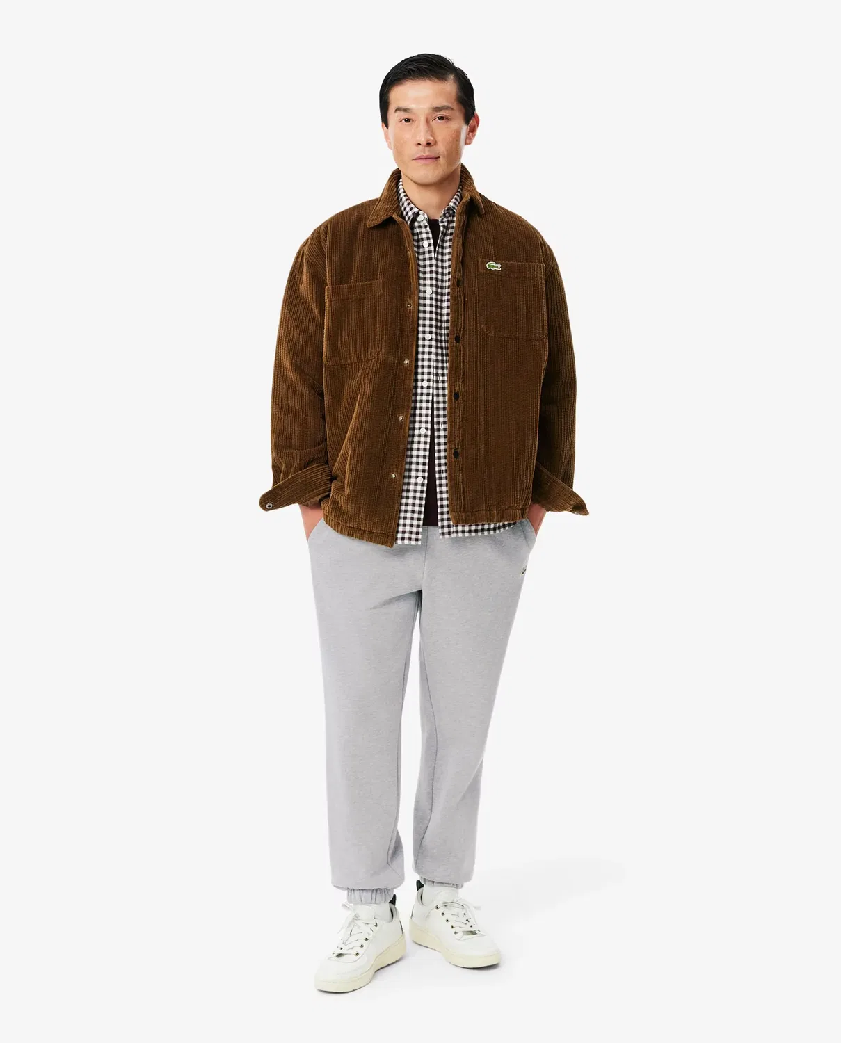 Спортивные штаны Lacoste Regular Fit, мужские, из футера, Gris Oscuro — фото 4