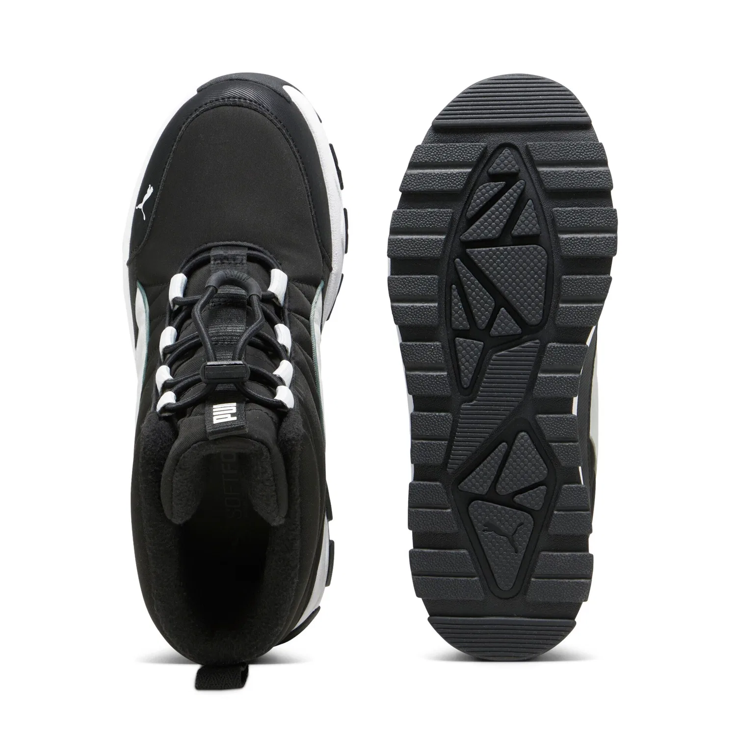 Детские зимние ботинки эластичные Evolve PUMA, Black/Ash Gray/White — фото 4