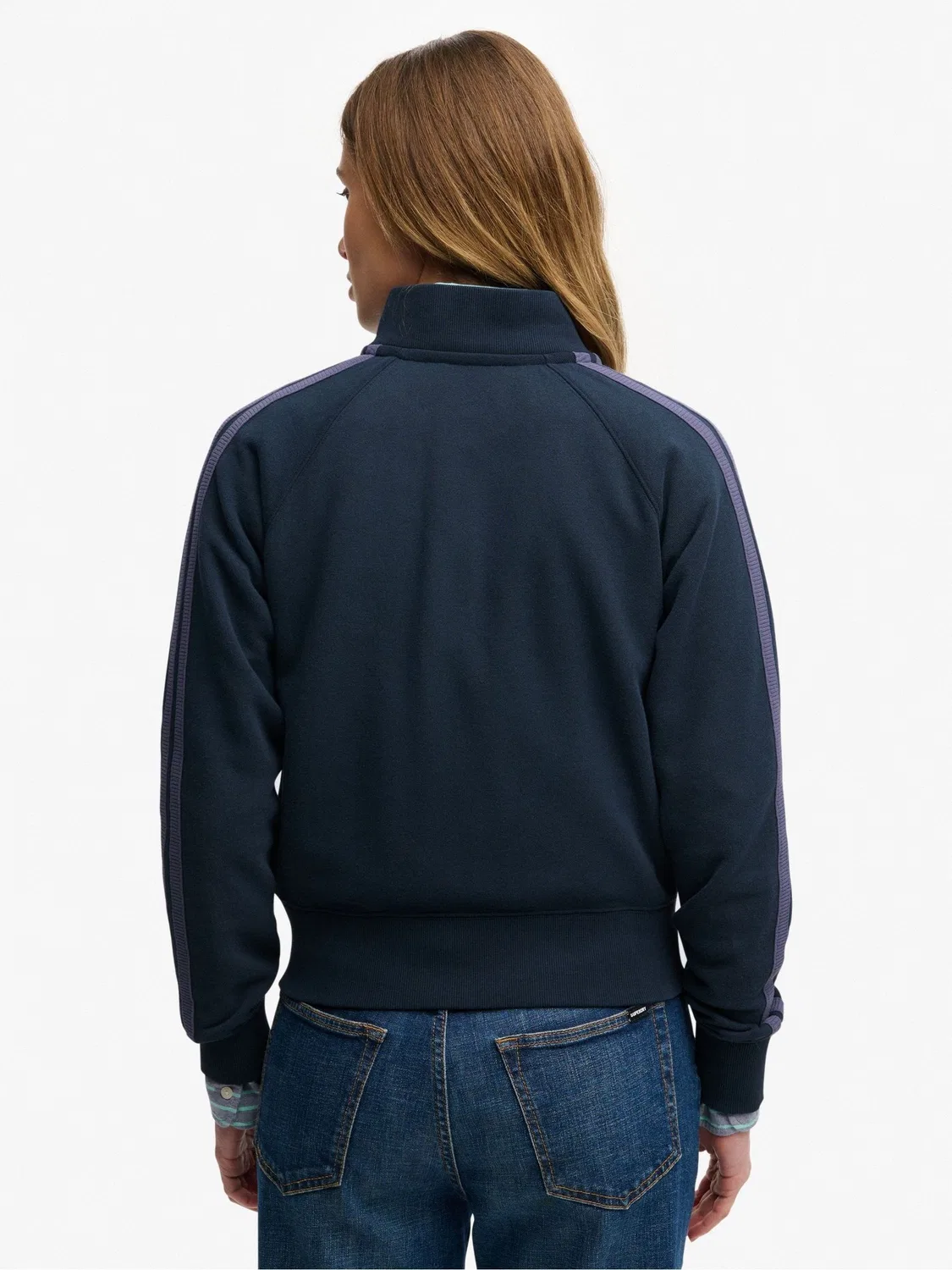 Толстовка на молнии Essential Logo Zip Track Top Superdry, синий — фото 3
