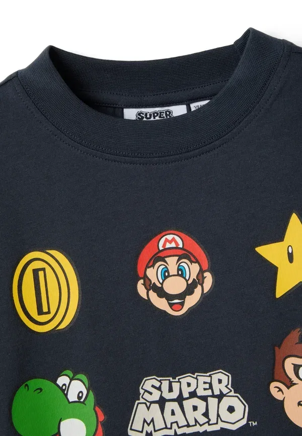 Комплект из шорт и футболки с принтом Super Mario, Ovs, White, белый/черный — фото 3