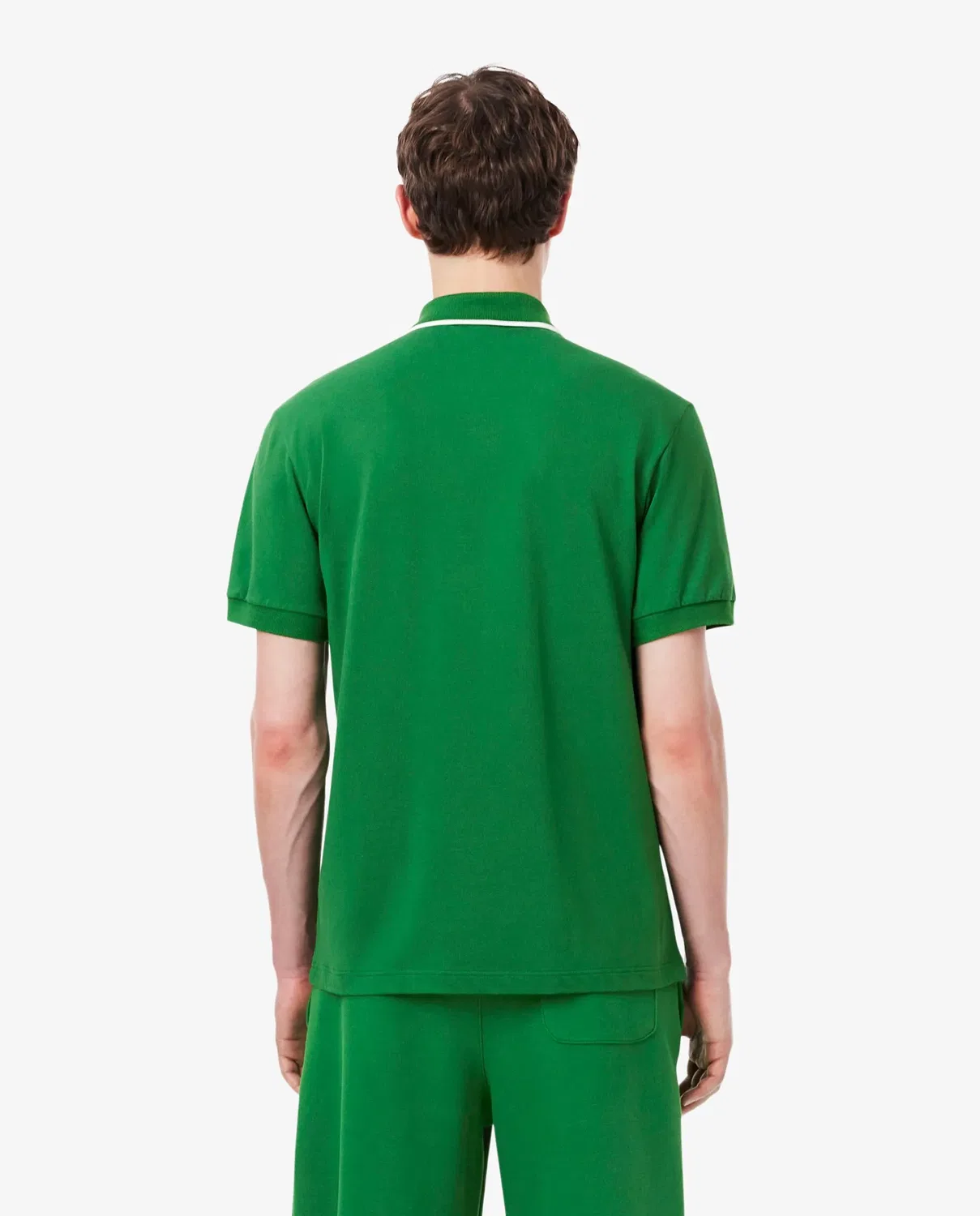Поло мужское Lacoste с принтом, Verde — фото 2