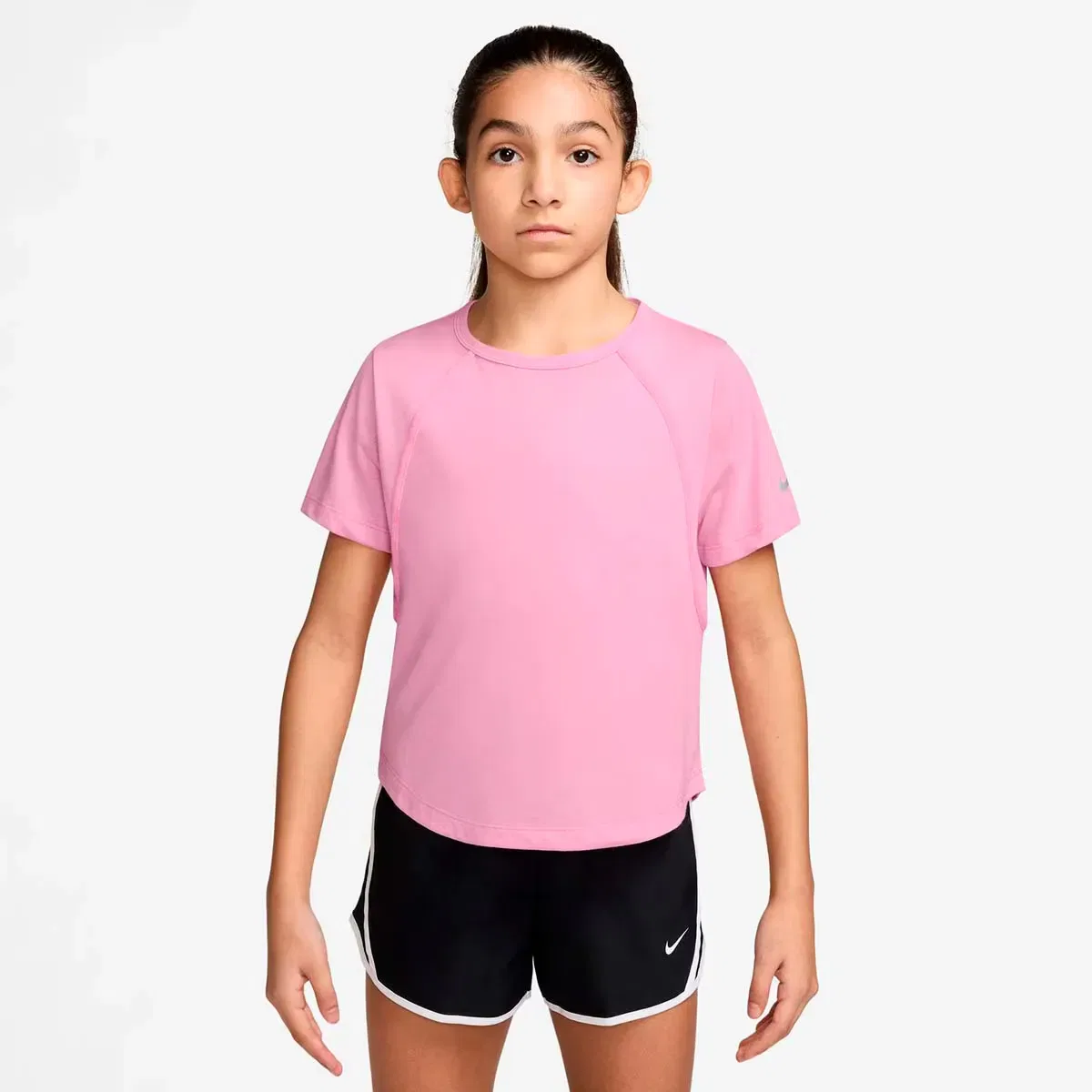 Детская футболка для девочек с принтом Nike Dri-FIT Tempo SS Top Nike, Красный