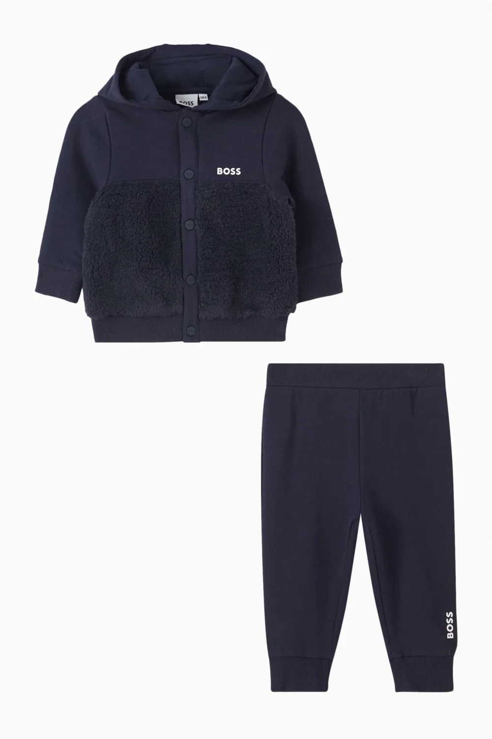 Комплект худи и штанов из флиса с логотипом BOSS Kidswear — фото 2