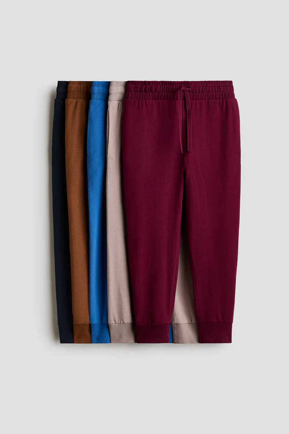 Комплект из 5 хлопковых спортивных штанов H&M, Dunkelrot/Marineblau