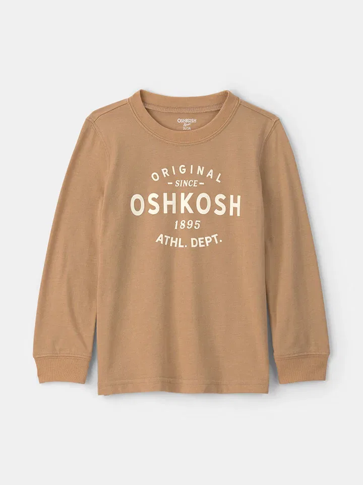 Лонгслив в коричневом цвете Oshkosh, коричневый