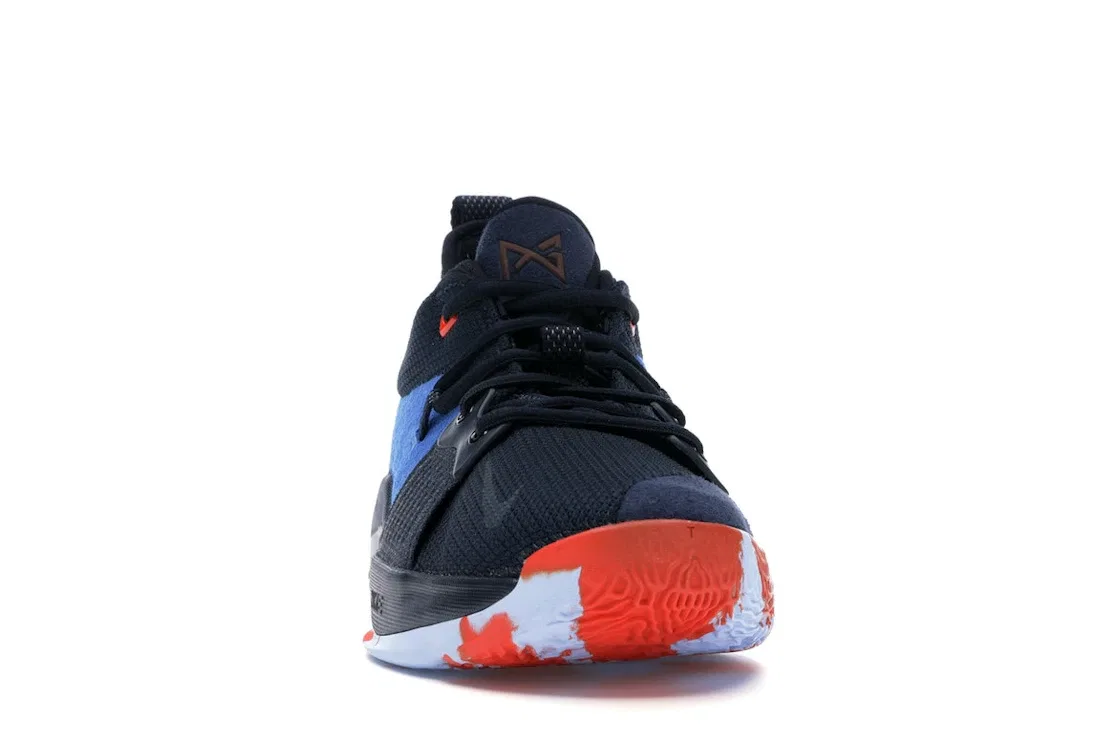 Детские кроссовки для мальчиков спортивные Nike PG 2, Dark Obsidian/Navy-Kinetic Green — фото 2