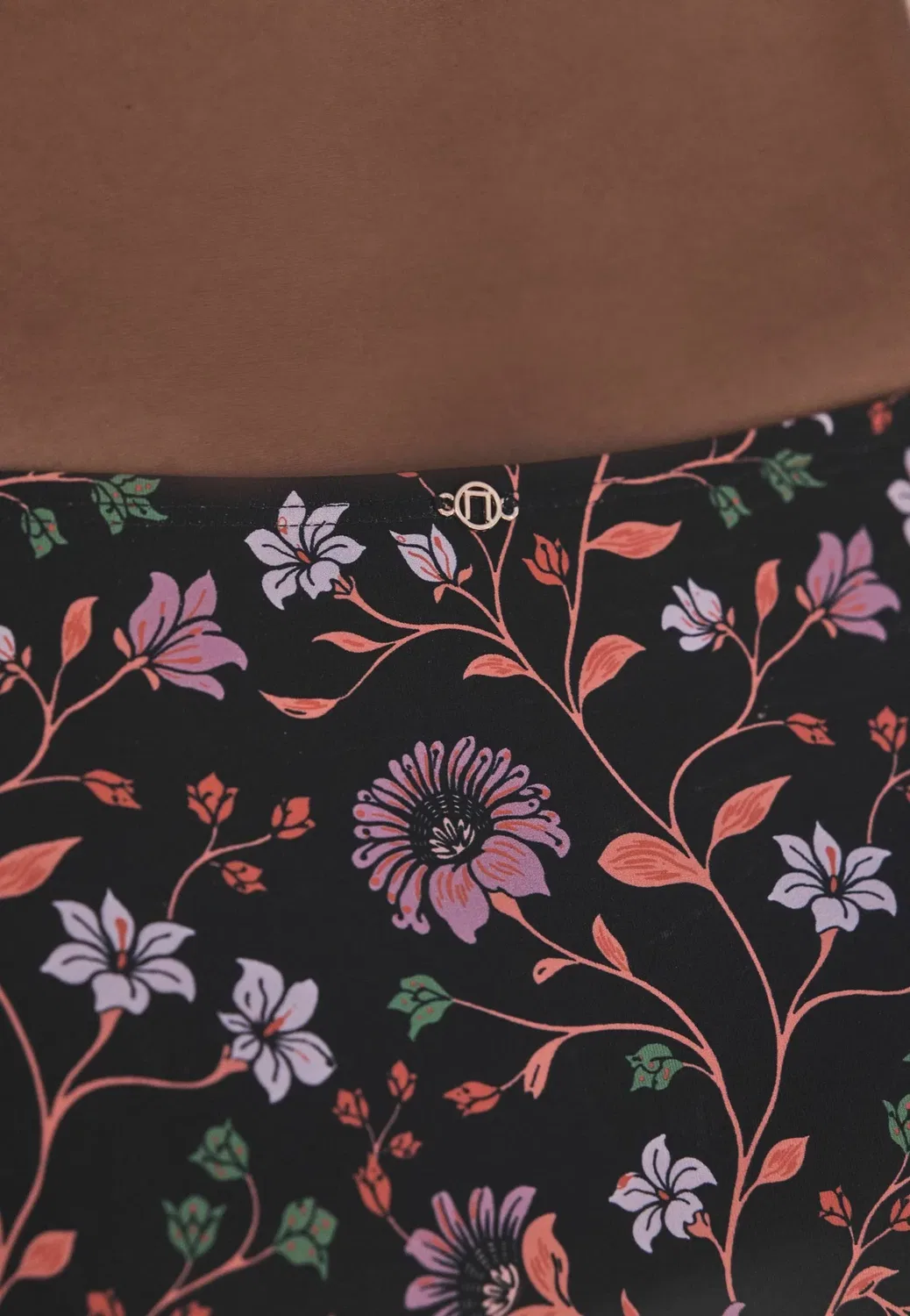 Трусики от бикини с высоким вырезом - плавки от бикини Next, Navy Pink Floral Print