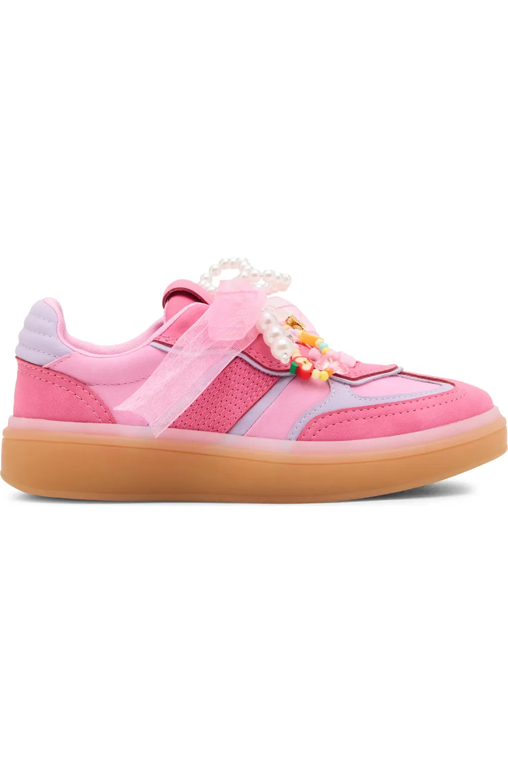 Детские кеды на платформе с бусинами JSianna Steve Madden, Pink Multi — фото 2