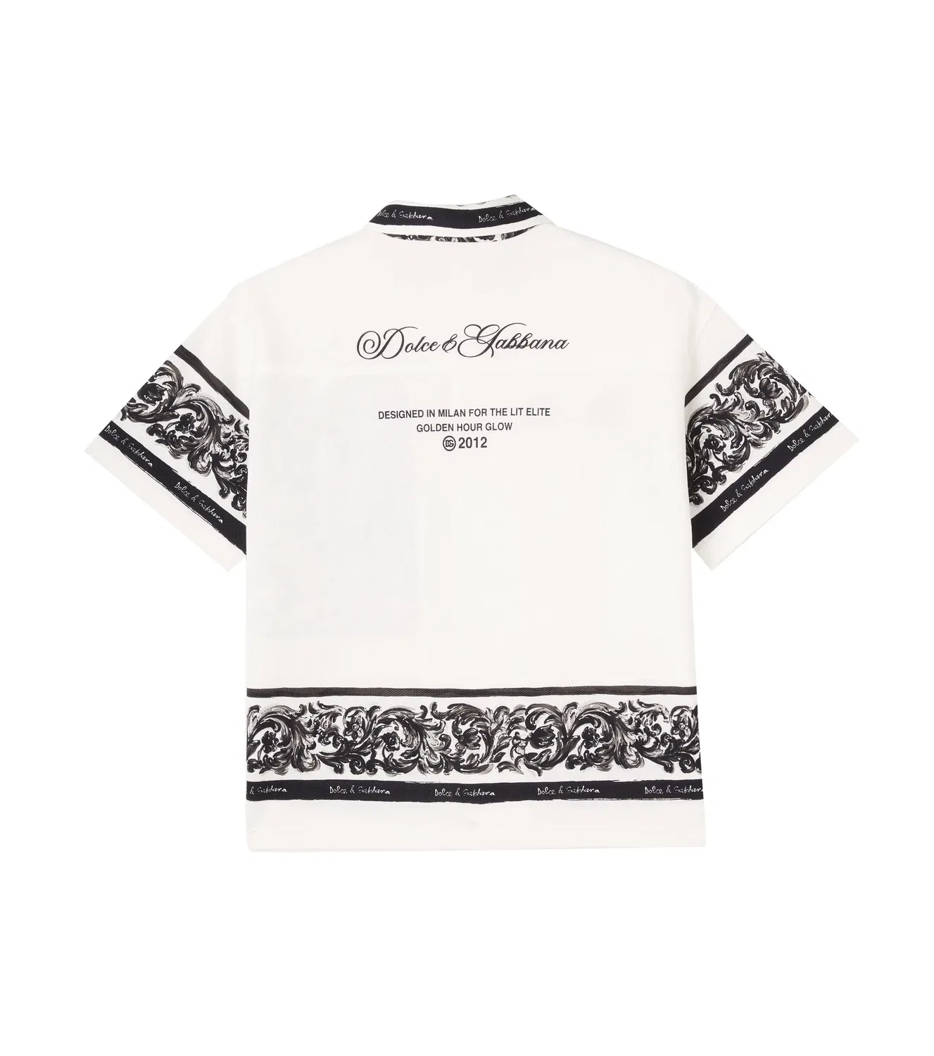 Рубашка-поло из хлопкового пике с логотипом Maiolica, Dolce&Gabbana Kids, белый — фото 4