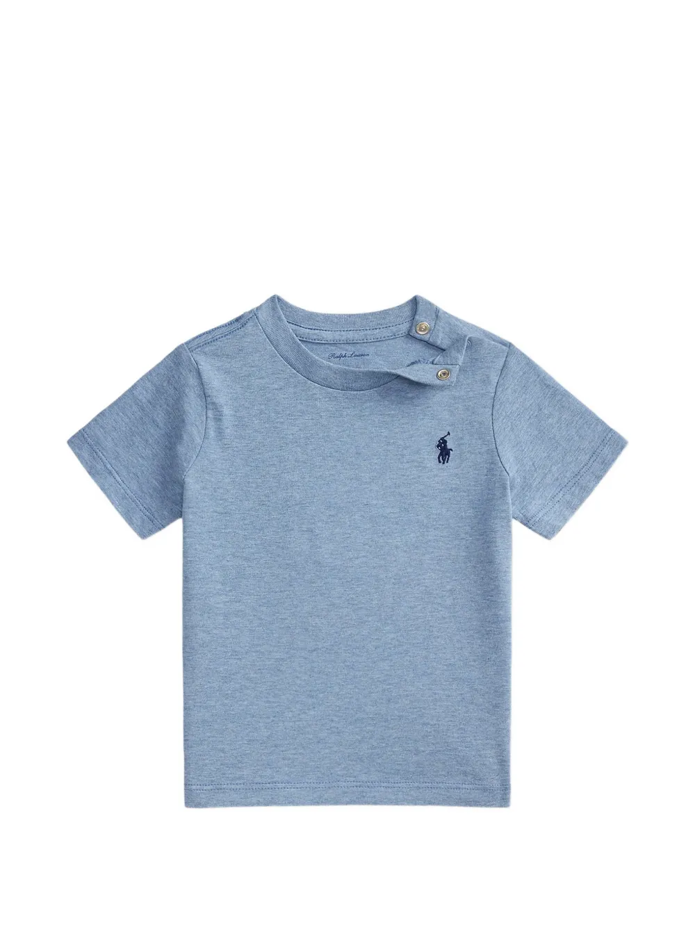 

Футболка с вышитым логотипом Polo Ralph Lauren Kids, синий