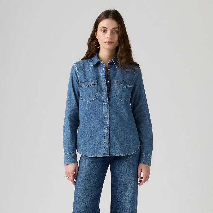 Блузка LEVI'S 'HERITAGE' из синей джинсовой ткани — фото 2