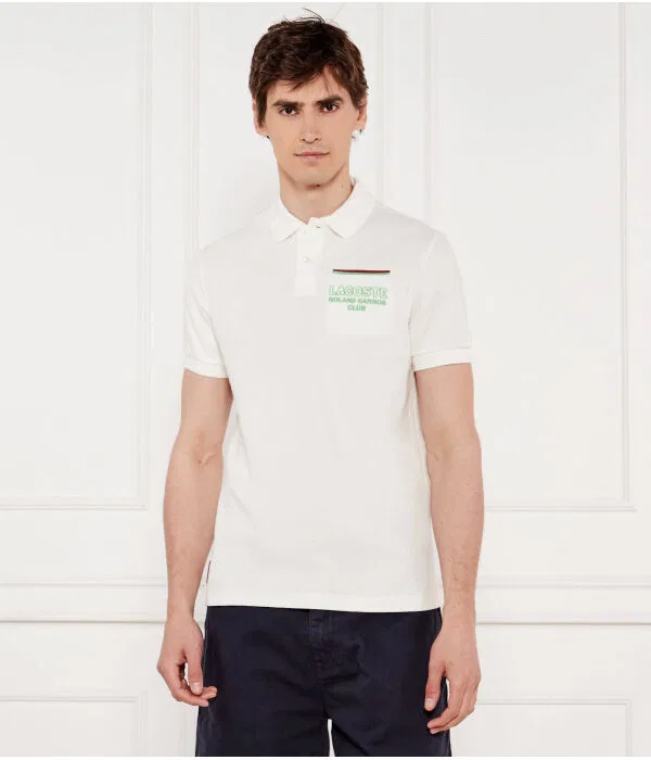Мужское поло Lacoste x Roland Garros, Écru