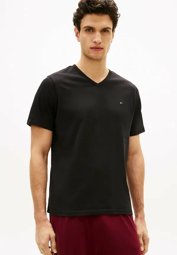 Футболка хлопковая 3 Pack - undershirt Tommy Hilfiger black, черный — фото 2