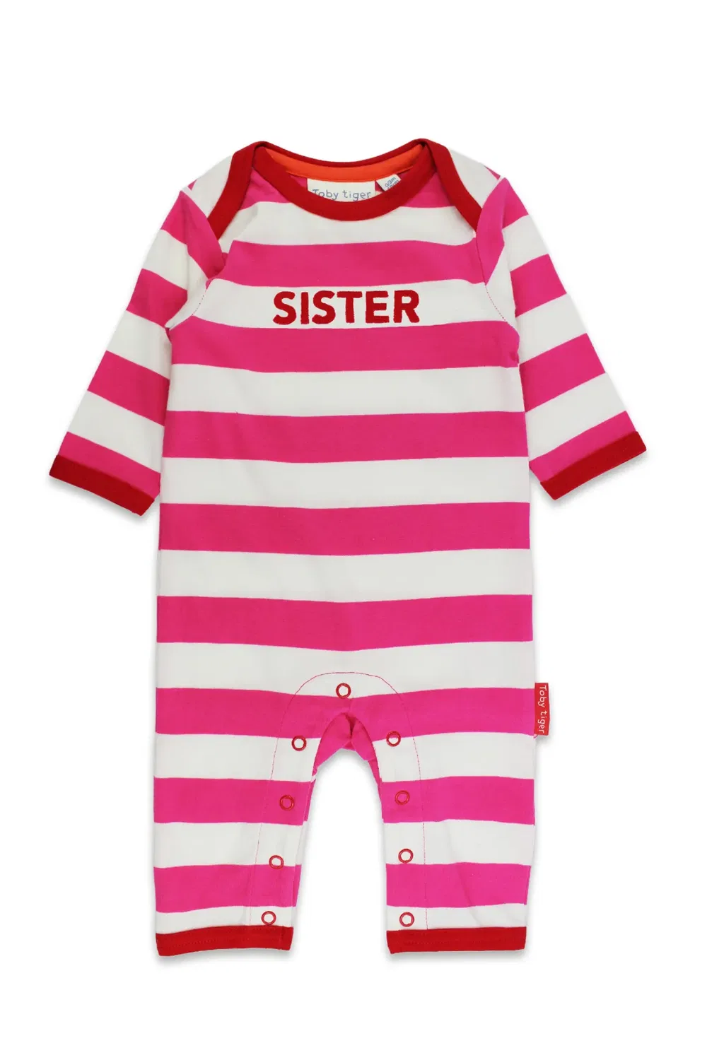 Детский слип с аппликацией Sister Toby Tiger, Pink