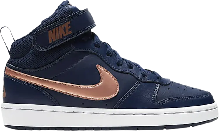 

Кроссовки Nike Court Borough Mid 2 GS 'Navy Metallic Red Bronze', синий