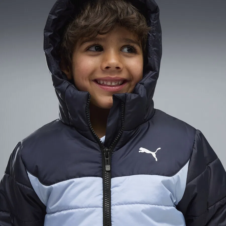 Зимняя куртка PUMA 'Essentials' в цветах морской синий и светло-синий — фото 4