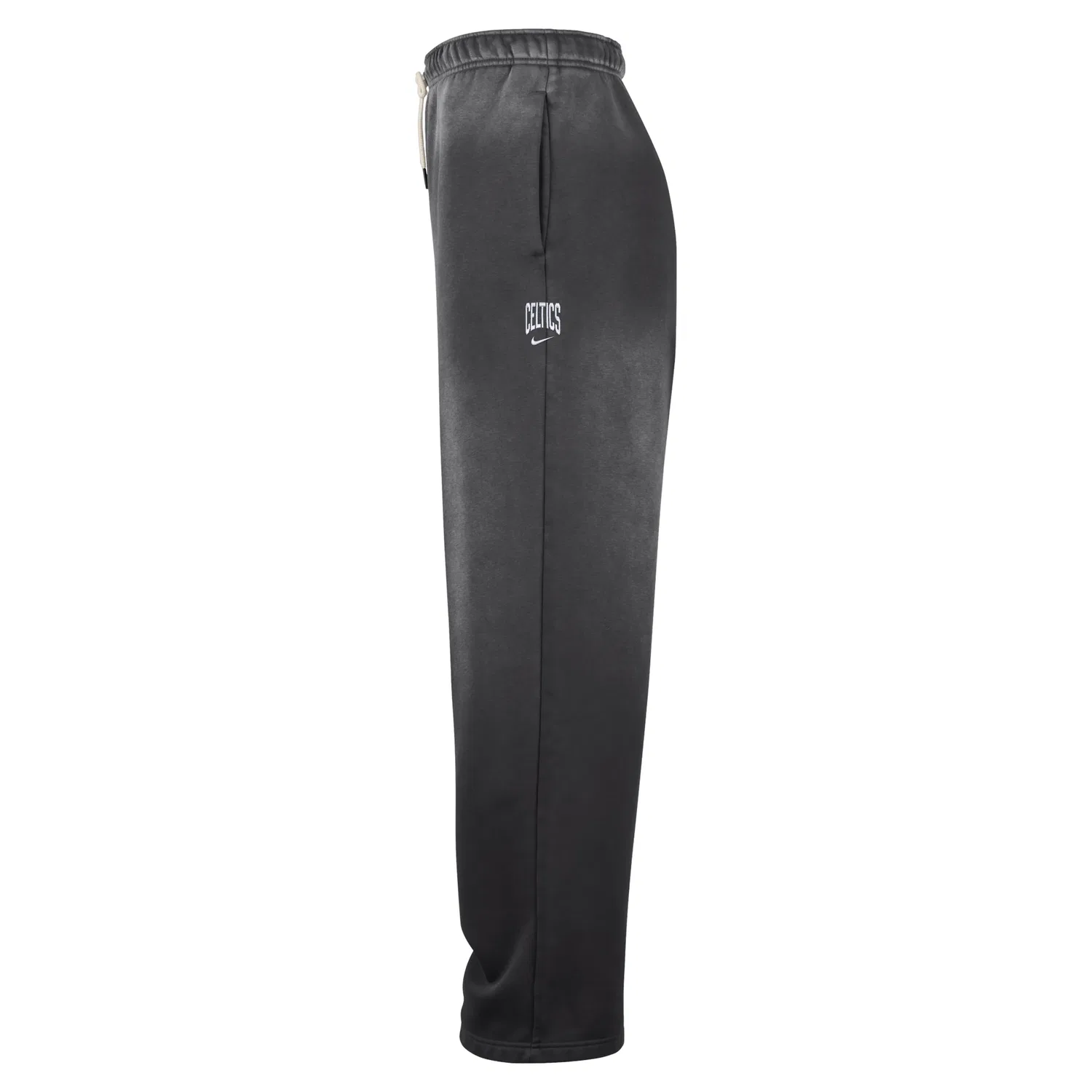 Мужские брюки для баскетбола Boston Celtics Standard Issue Fleece Open-Hem Pants 'Dark Charcoal White' Nike, Dark Charcoal/White — фото 2