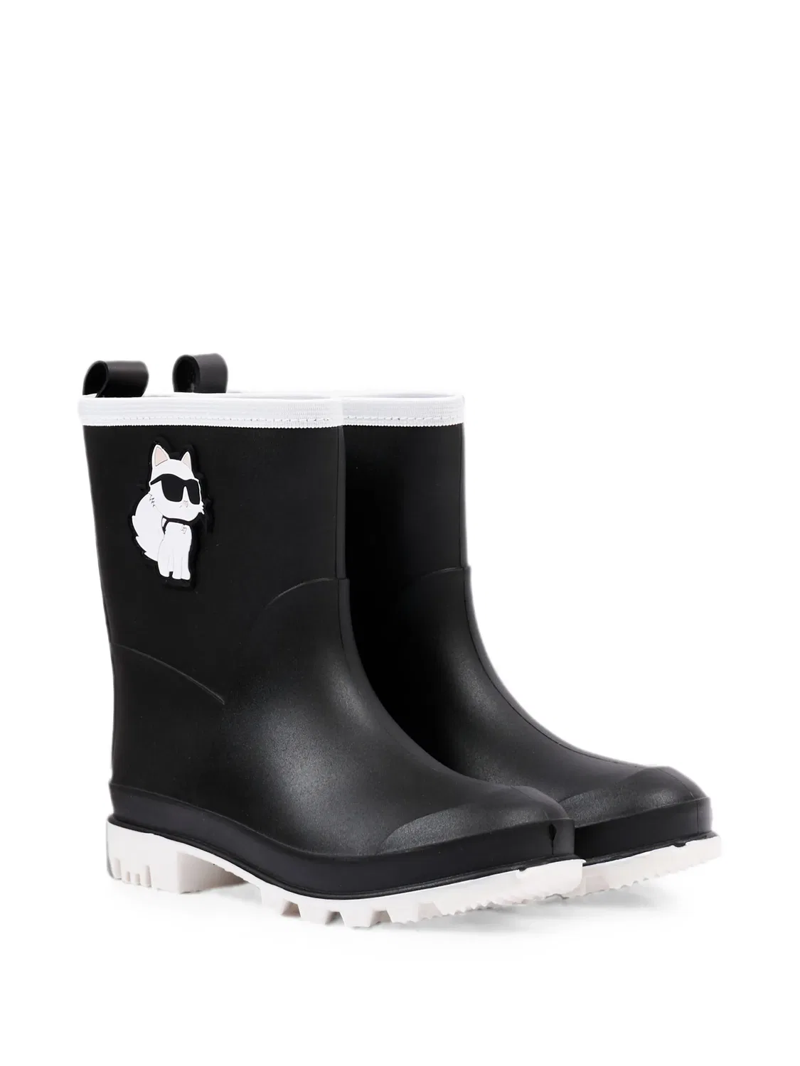 Ботинки с нашивкой-логотипом Karl Lagerfeld Kids, черный