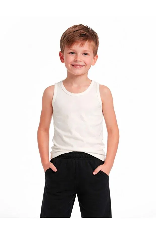 Детский комплект маек для девочек 3-предметный Organickid, Beige