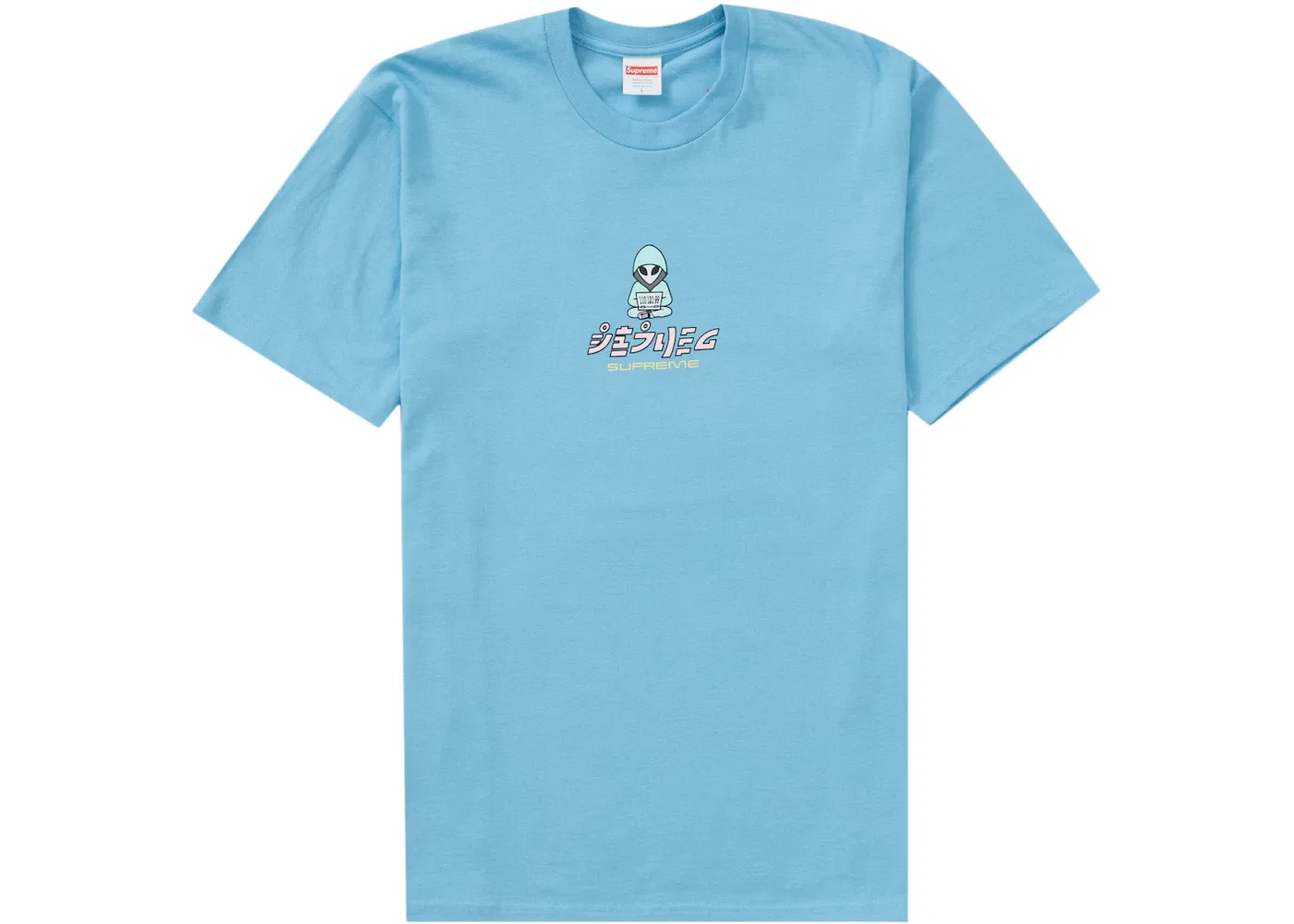 Мужская футболка с принтом Supreme Alien Tee Supreme, Light Slate